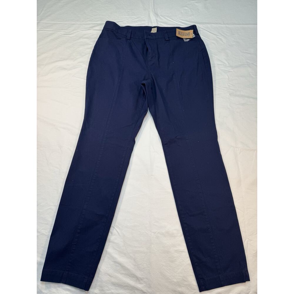 Duluth Trading Co‎ Workday Warrior Straight Pants Women's SIZE 16 Navy Blue NWT